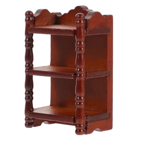 SUPVOX Miniatur Puppenhaus Möbel Holz Nachttisch Naturgetreues Design Multifunktionaler Aufbewahrungsständer Geeignet für Puppenhaus Schlafzimmer Dekoration Langlebig und Detailreich von Supvox