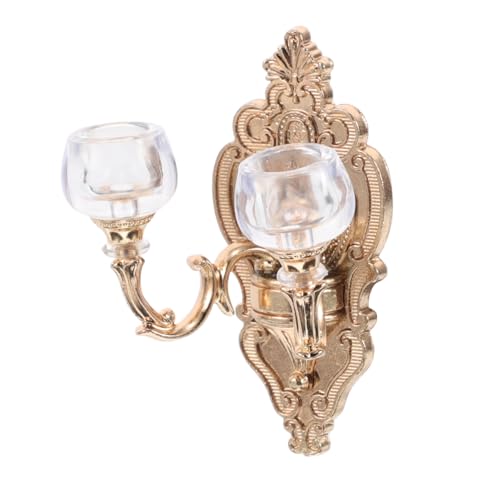 SUPVOX Miniatur Puppenhaus Wandlampe Vintage Stil Detailreiche Miniaturleuchte für Kreatives Platzsparendes Puppenhaus Zubehör Realistische Dekoration für Mini Spielhäuser von Supvox