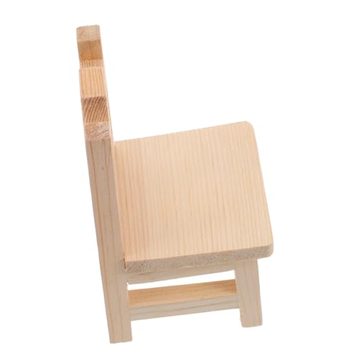 SUPVOX Miniatur Puppenhausmöbel Holzstuhl Klein Robuster Miniaturhocker Vielseitig Für Puppenhaus Wohnzimmer Küche Und Garten Dekoration von Supvox