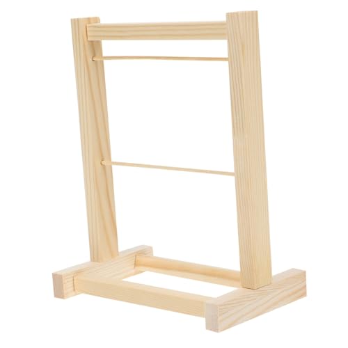 SUPVOX Miniatur Puppenkleiderständer aus Naturholz Doppelstöckiger Garderobenständer für Puppenkleidung Praktisches und Langlebiges Aufbewahrungsregal für Puppenzimmer und Kinderzimmer SUPVOX Miniatur Puppenkleiderständer aus Naturholz Doppelstöckiger Garderobenständer für Puppenkleidung Praktisches und Langlebiges Aufbewahrungsregal für Puppenzimmer und Kinderzimmer von Supvox