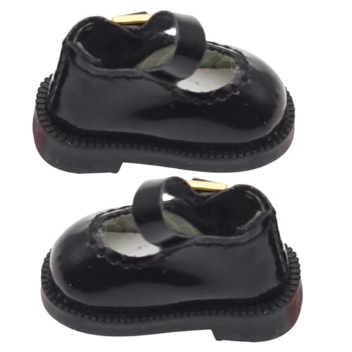 SUPVOX Miniatur Puppenschuhe Schwarz aus Baumwolle Handgefertigte Dekorative Puppen Schuh Accessoires für Bjd Puppen Langlebig und Kindgerecht zum Basteln und Verzieren von Supvox