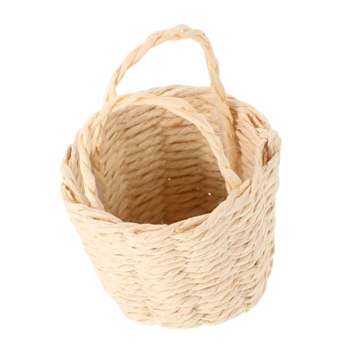 SUPVOX Miniatur Rattankorb Puppenhaus Mini Aufbewahrungskorb Realistisch Geflochten Tragbar Vielseitig Für Puppenhaus Dekoration SUPVOX Miniatur Rattankorb Puppenhaus Mini Aufbewahrungskorb Realistisch Geflochten Tragbar Vielseitig Für Puppenhaus Dekoration von Supvox
