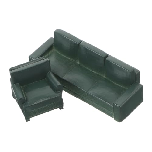 SUPVOX Miniatur Sofa Modell Maßstab Resin Miniaturmöbel für Puppenhaus Dekoration Vielseitig Kreativ für Diorama Bastelprojekte und Fotografie Geeignet Grün von Supvox