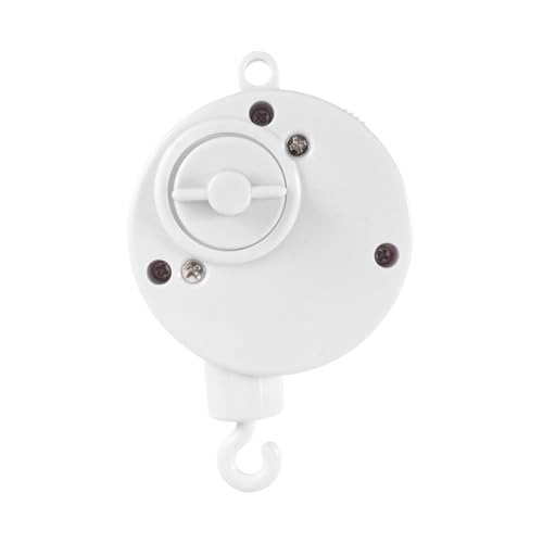 SUPVOX Mobile Spieluhr Weiß mit Plunger Haken und Aufziehmechanismus Rotierende Musikbox für Babybett Fördert Visuelle und Auditive Entwicklung Einfach zu Pausieren und DIY fähig von Supvox