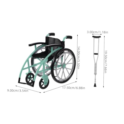 SUPVOX Modell Detailreiche Miniatur Krücke und Stuhl Langlebiges Puppenzubehör für Kreative Dekoration von Supvox