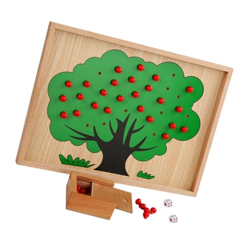 SUPVOX Montessori Äpfel Lernspielzeug aus Holz Zahlen Zuordnen Pädagogisches Kindergarten für Kleinkinder Ab Jahren Robustes Sicheres Mathe Lernset für Vorschule und Zuhause von Supvox