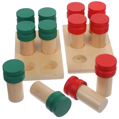 SUPVOX Montessori Geruchssinn Flaschentoy Holzspielzeug für Junge Mädchen und Kleinkinder Sensorisches Lernspielzeug Kreativität und Handfertigkeit von Supvox