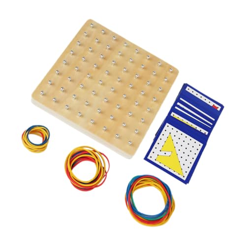 SUPVOX Montessori Holz Geoboard mit Nagelbrett und Bunten Gummibändern Kreatives Lernspielzeug für Vorschule Fördert Geometrisches Denken und Motorische Fähigkeiten Ab Jahren SUPVOX Montessori Holz Geoboard mit Nagelbrett und Bunten Gummibändern Kreatives Lernspielzeug für Vorschule Fördert Geometrisches Denken und Motorische Fähigkeiten Ab Jahren von Supvox