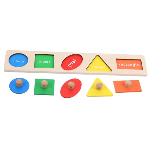 SUPVOX Montessori Holzspielzeug Formen Sortierpuzzle für Kleinkinder Motorikförderndes Lernspielzeug zur Farb und Formenerkennung Pädagogisches Steckpuzzle für Frühe Entwicklung von Supvox