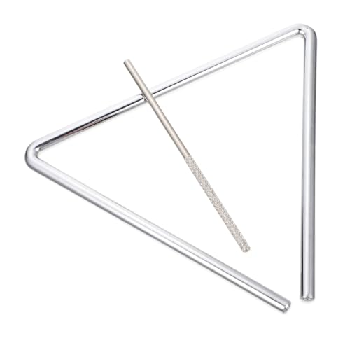 SUPVOX Musikinstrument Dreieck Metall Percussion Instrument mit Schlägel für Leichte Hand Percussion Pädagogisches Musikspielzeug Koordination und Hörvermögen von Supvox