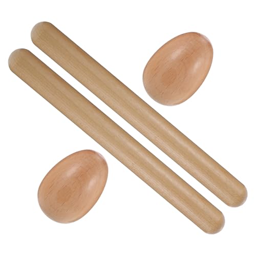 SUPVOX Orff Holz Rhythmusstäbe und Percussion Eier Shaker Musikinstrument Langlebig Handlich Glatte Oberfläche Sicher für Musikunterricht und Spielspaß von Supvox