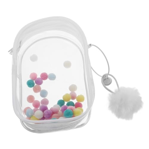 SUPVOX PVC Puppen Aufbewahrungstasche Transparent Staubdicht mit Pompons Tragbare Mini Figuren Organizer Tasche für Puppenliebhaber Robuster Schutz und Leicht zu Reinigen für Unterwegs SUPVOX PVC Puppen Aufbewahrungstasche Transparent Staubdicht mit Pompons Tragbare Mini Figuren Organizer Tasche für Puppenliebhaber Robuster Schutz und Leicht zu Reinigen für Unterwegs von Supvox