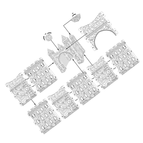 SUPVOX Papier Burg Puzzle zum Ausmalen DIY Bastelspielzeug Kreatives Kinderzimmer Dekor Handbemalbares Pappschloss Puzzle für Erwachsene SUPVOX Papier Burg Puzzle zum Ausmalen DIY Bastelspielzeug Kreatives Kinderzimmer Dekor Handbemalbares Pappschloss Puzzle für Erwachsene von Supvox