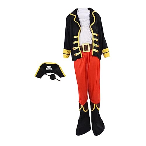 SUPVOX Piratenkostüm Piratenhut Halloween Party Kostüm für Jungen und Mädchen Karneval Maskerade Cosplay und Bühnenauftritte von Supvox