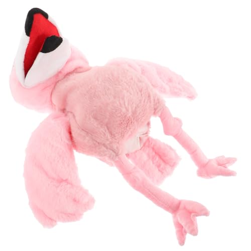 SUPVOX Plüsch Flamingo Handpuppe Weiches PP Baumwollmaterial Kuscheltier Vogel Handspielzeug Für Interaktives Geschichtenerzählen und Rollenspiel von Supvox