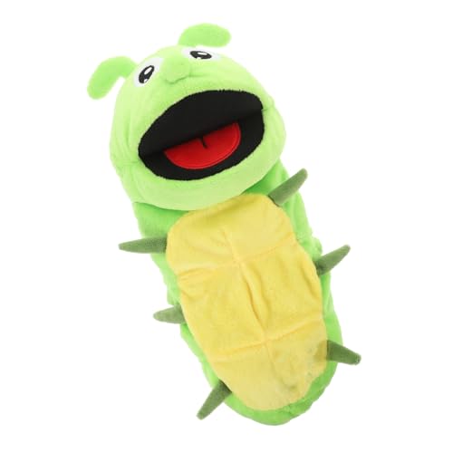 SUPVOX Plüsch Raupen Handpuppe mit Beweglichem Mund Interaktives Erzählspielzeug für Weiches Kuscheltier für Kreatives Rollenspiel in Kindergarten und Zuhause von Supvox