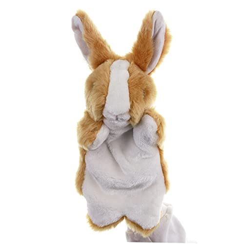 SUPVOX Plüschhase Handpuppe Braun Kuscheliges Storytelling für Interaktive Tier Handpuppe für Eltern Junge Mädchen Spiele und Rollenspiele von Supvox