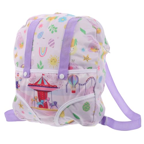 SUPVOX Puppen Rucksack Verstellbare Träger Leichter Puppe Tragetasche für Schulbedarf und Puppenzubehör Dekorativer Mini Rucksack für Mädchen Jungen von Supvox
