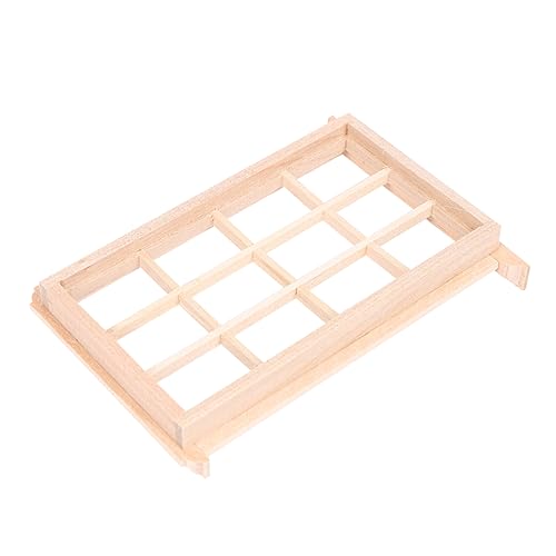 SUPVOX Puppenhaus Mini Holzfensterrahmen mit Stabile DIY Fensterdeko für Puppenmöbel Langlebiges Holzornament Verarbeitung Zubehör für Puppenhaus Basteln von Supvox
