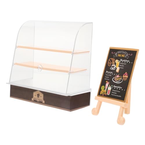 SUPVOX Puppenhaus Möbel Hellbraunes Miniatur Ladenregal Robust Farbecht für Puppenhaus Dekoration und Mini Haus Zubehör von Supvox