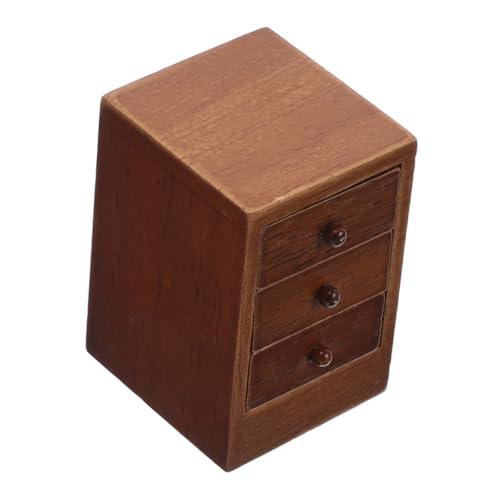 SUPVOX Puppenhaus Möbel Kommode Schlafzimmer Dekoration Chestnut Farbton Feine Verarbeitung Kreatives Rollenspiel Lernspielzeug von Supvox