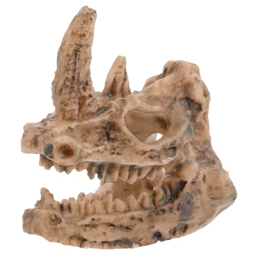 SUPVOX Puppenhaus Wanddeko Tierschädel Modell Horror Deko Vintage Miniatur Tier Schädel Ornament für DIY Puppenhaus Halloween Dekoration von Supvox