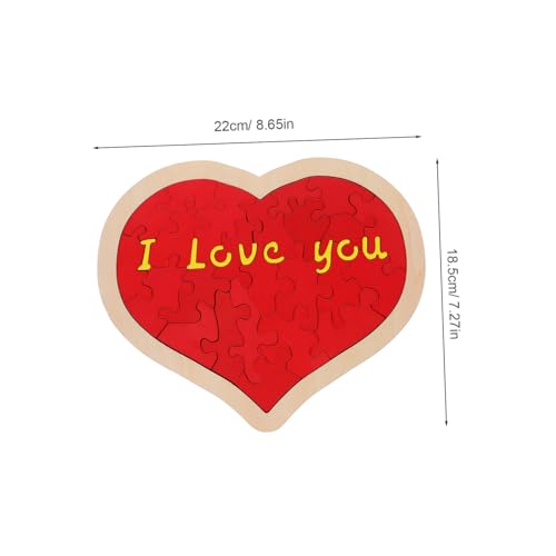 SUPVOX Puzzle Rotes Herz Jigsaw Romantische Hochzeit Valentinstag Dekoration Langlebiges Puzzleteil Kreative Geschenkidee für Jubiläen von Supvox