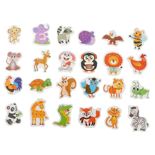 SUPVOX Puzzle aus Papier Cartoon Tier Teilige Lernpuzzles für Kleinkinder Sicher Pädagogisch Fördert Logisches und Feinmotorik von Supvox