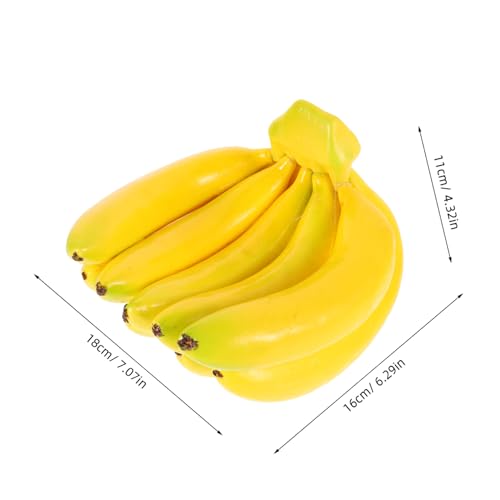 SUPVOX Realistische Künstliche Bananen Deko Teiliges Lebensnahe Fake Früchte Küchen Tischdekoration für Hochzeit Party Esszimmer und Schrank Gestaltung von Supvox