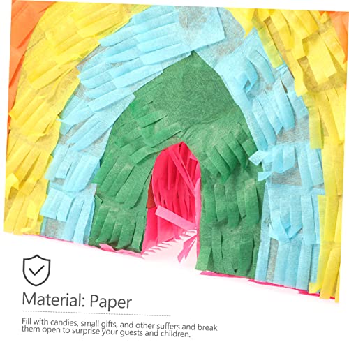 SUPVOX Regenbogen Piñata Kindergeburtstag Deko mit Buntem Design zum Befüllen mit Süßigkeiten und Geschenken Kreative Partydeko für Mädchen und Jungen Klein von Supvox
