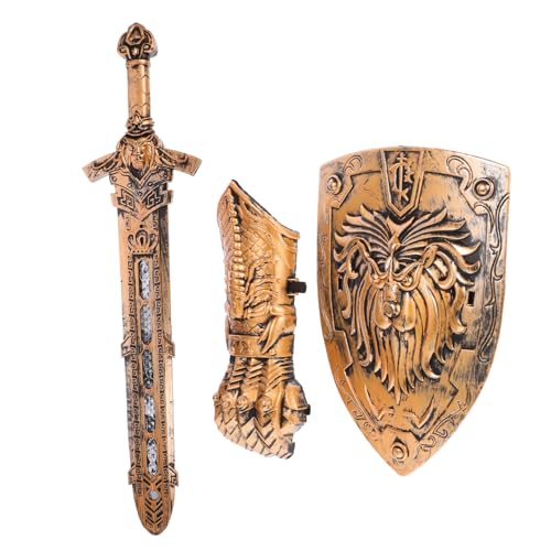 SUPVOX Ritter Waffenset aus Sicherem Teiliges mit und Schild Leicht und Langlebig für Kostümpartys Bühnenauftritte Halloween und Rollenspiele für Jungen von Supvox