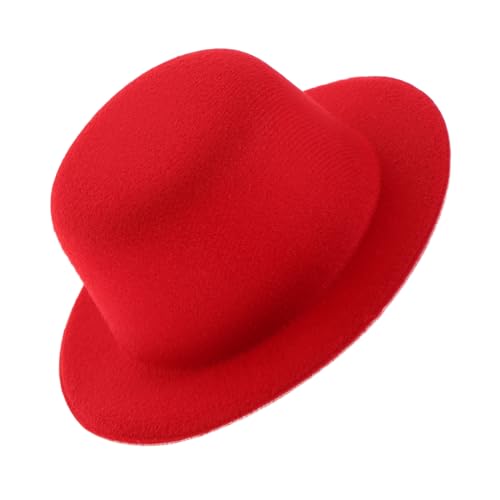 SUPVOX Rotes Mini Lolita formelhut Accessoire Handgefertigter Plüschstoff Kleines DIY hutdekor für Puppen Modisches Vielseitiges Bastelzubehör von Supvox