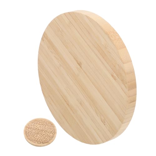 SUPVOX Rundes Holz Labyrinthspiel Tragbares Kugel Labyrinth Board aus Ungiftigem Holz Fördert Räumliches und Feinmotorik Lernspielzeug für Kleinkinder und Pädagogisches Denkspiel von Supvox