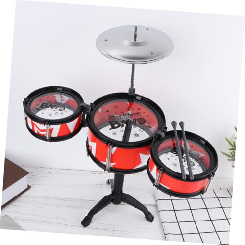 SUPVOX Schlagzeug Rotes Percussion aus Sicherem Kunststoff Fördert Frühkindliche Musik Farb wahrnehmung Hand Auge koordination Geeignet für Mädchen und Jungen von Supvox