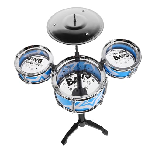 SUPVOX Schlagzeug Set Jazz Design Musikinstrument für Kleinkinder Ab Jahre Realistische Trommel mit Teilen Fördert Rhythmus Koordination und Musikalische Früherziehung Blau von Supvox