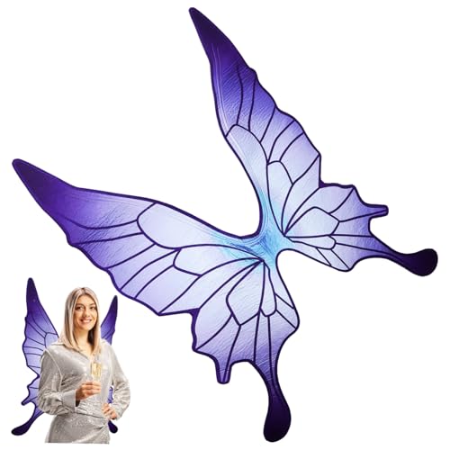 SUPVOX Schmetterlingsflügel Damen Flügel Kostüm Accessoire für Frauen und Mädchen Leichte Bequeme Fee Flügel mit Traumhaftem Design für Karneval Cosplay Halloween und Party von Supvox