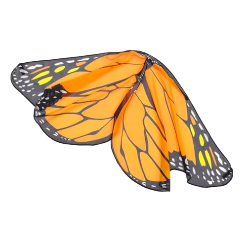 SUPVOX Schmetterlingsflügel Umhang Orange Cosplay Cape mit Trägern Leichtes Kostümzubehör für Halloween Fasching Karneval und Mottoparty SUPVOX Schmetterlingsflügel Umhang Orange Cosplay Cape mit Trägern Leichtes Kostümzubehör für Halloween Fasching Karneval und Mottoparty von Supvox