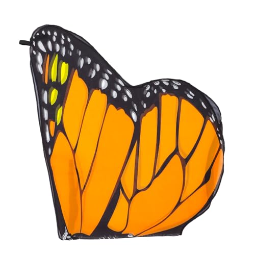 SUPVOX Schmetterlingsflügel Umhang Orange Halloween Kostüm für Mädchen Fasnachtskostüm Cosplay Bühnenauftritt Party Zubehör von Supvox