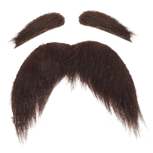 SUPVOX Selbstklebendes Old Man Kostüm mit Falschem Bart und Augenbrauen Lustige Männer Cosplay Accessoires Einfache Anwendung Halloween Party Verkleidung Augenbrauen Bart von Supvox