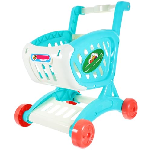 SUPVOX Simulierter Mini Einkaufswagen für Robuster Leicht zu Schieben Kindgerechter Griff für Jungen und Mädchen zum Rollenspiel im Kinderladen Blau SUPVOX Simulierter Mini Einkaufswagen für Robuster Leicht zu Schieben Kindgerechter Griff für Jungen und Mädchen zum Rollenspiel im Kinderladen Blau von Supvox