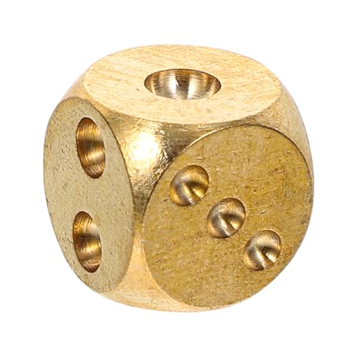 SUPVOX Solide Kupfer Würfel Klein Spielwürfel Prop für Brettspiele Familienpartys Bar Unterhaltung Konzentrationsspiele Geburtstagsspiele von Supvox