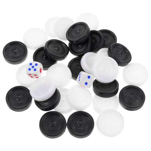 SUPVOX Spielsteine Kunststoff Ersatzspielsteine Leicht Tragbar Glatte Oberfläche Kompatibel für Backgammon Dame Brettspiel Zubehör SUPVOX Spielsteine Kunststoff Ersatzspielsteine Leicht Tragbar Glatte Oberfläche Kompatibel für Backgammon Dame Brettspiel Zubehör von Supvox