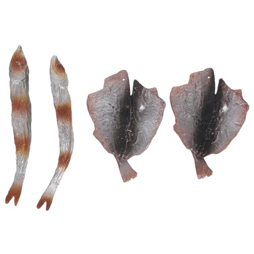 SUPVOX Teiliges Künstliche Fischfilets aus PVC Realistische Nachbildung Gebratener Fischscheiben Langlebige Kunstseefisch Deko für Restaurant Fotografie Ladendekoration Geruchsneutral von Supvox