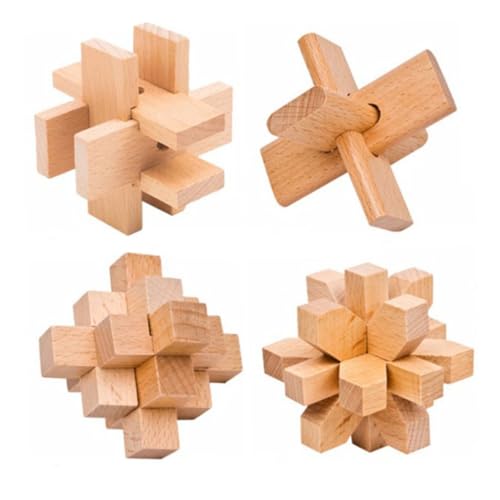 SUPVOX Teiliges Lu Ban Holz Knobelspiel Klassisches Ming Luban Schloss Puzzle Fördert Geschicklichkeit und für Ab Jahren Hochwertiges Buchenholz Stressabbauendes Denkspiel von Supvox