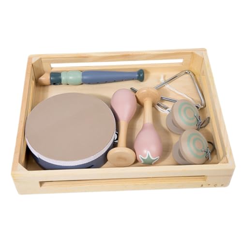 SUPVOX Teiliges Percussion Instrument aus Holz Lernspielzeug Rhythmus Hand Auge koordination und Motorischen Fähigkeiten Sichere und Langlebige Holzspielzeuge für Kleinkinder von Supvox