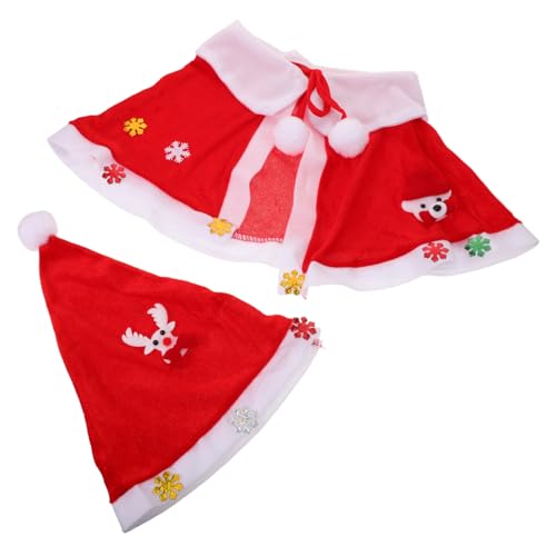 Supvox Teiliges Weihnachtskostüm Roter Samt Umhang mit Kapuze und Santa Hut Weicher Hautfreundlicher Stoff Warm und Bequem für Festtagsfeiern Bühnenauftritte und Winter Cosplay Supvox Teiliges Weihnachtskostüm Roter Samt Umhang mit Kapuze und Santa Hut Weicher Hautfreundlicher Stoff Warm und Bequem für Festtagsfeiern Bühnenauftritte und Winter Cosplay von Supvox