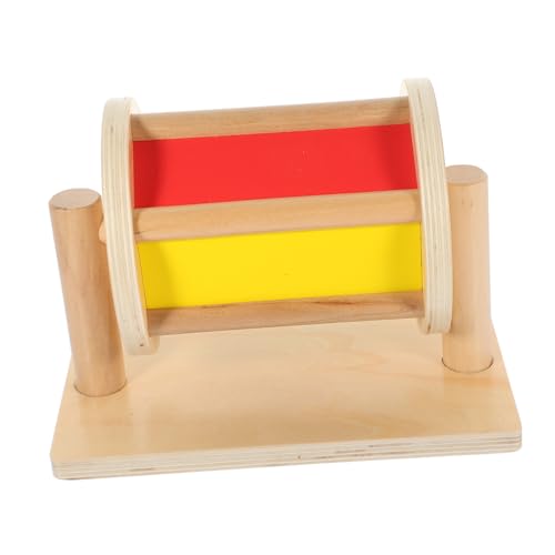 SUPVOX Textile Trommel Holz Schlaginstrument Pädagogisch Fördernd Klangentwicklung Sicher Abgerundete Kanten Geeignet für Kleinkinder Geschenkidee von Supvox