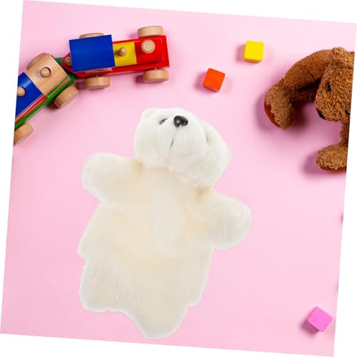 SUPVOX Tier handpuppe Eisbär Plüschspielzeug für Erwachsene Realistische Handpuppe zum Rollenspiel Fördert Fantasie Kommunikation und Interaktives Geschichtenerzählen von Supvox