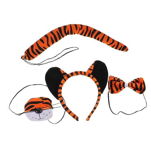 Supvox Tiger Kostüm Set für Teiliges Set mit Tigerohren und Fliege Accessoires für Karneval Cosplay und Geburtstagsfeiern Supvox Tiger Kostüm Set für Teiliges Set mit Tigerohren und Fliege Accessoires für Karneval Cosplay und Geburtstagsfeiern von Supvox