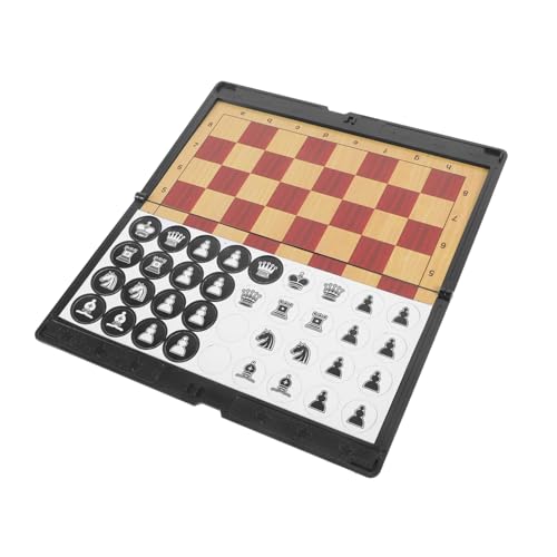 SUPVOX Tragbares Magnetisches Reiseschachspiel Faltbares Schachbrett PVC Material rutschfeste Schachfiguren Leichtes Schach für Familie Outdoor von Supvox